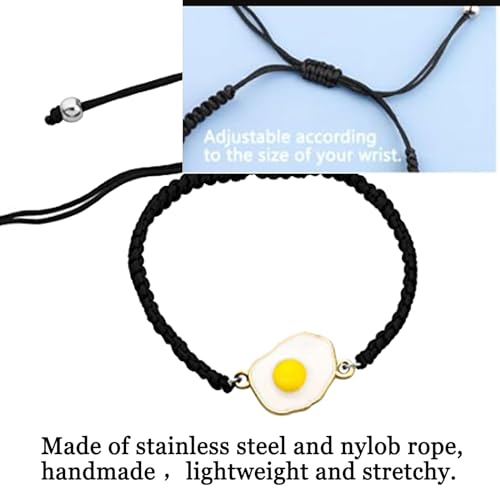 CENWA Egg Jewelry Breakfast Jewelry Egg Pendant Adjustable Bracelet Egg Gift Egg Lover Gift2