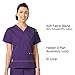 WonderWink Womens Origins Bravo V-Neck Top Medical Scrubs Shirt, Eggplant, Small US