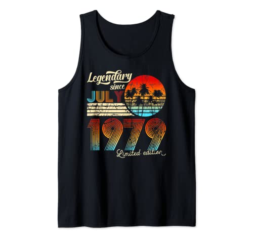 Legendario De Cumpleaños Desde Julio De 1979 Regalo Camiseta sin Mangas