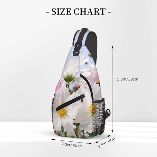 Bolso Cruzado Floral Negro para Hombre y Mujer miniatura 3