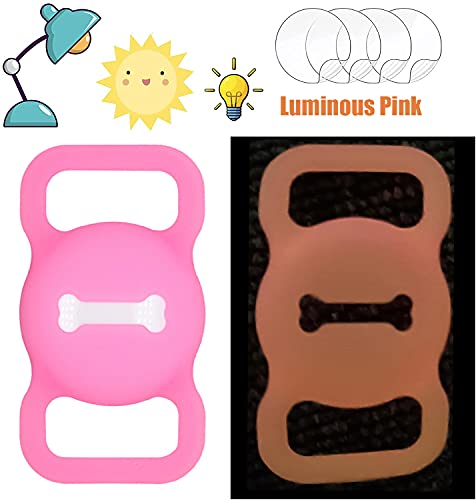 Dog Collar with Id Holder,Air Tag Holder Fixed at Dog Collar Silicone Case Cover for Pet Cat for Apple Finder Location… - Image 8