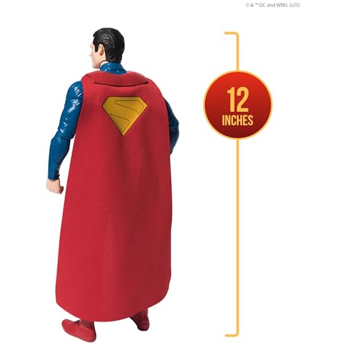 Image of DC Comics, Superman 12-inch Superhero Action Figure, Kids Toys for Boys and Girls Pretend Play, for Ages 4 and Up