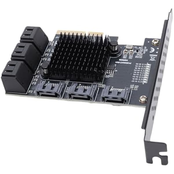 Generic Szybka 9-portowa Karta rozszerzeń PCIe 4X Serial ATA3.0 dla Systemu 10 11 2003 dla Systemu, Plug and Play, Adapter PCI Express 4X na 9 Entuzjastów Przechowywania Danych