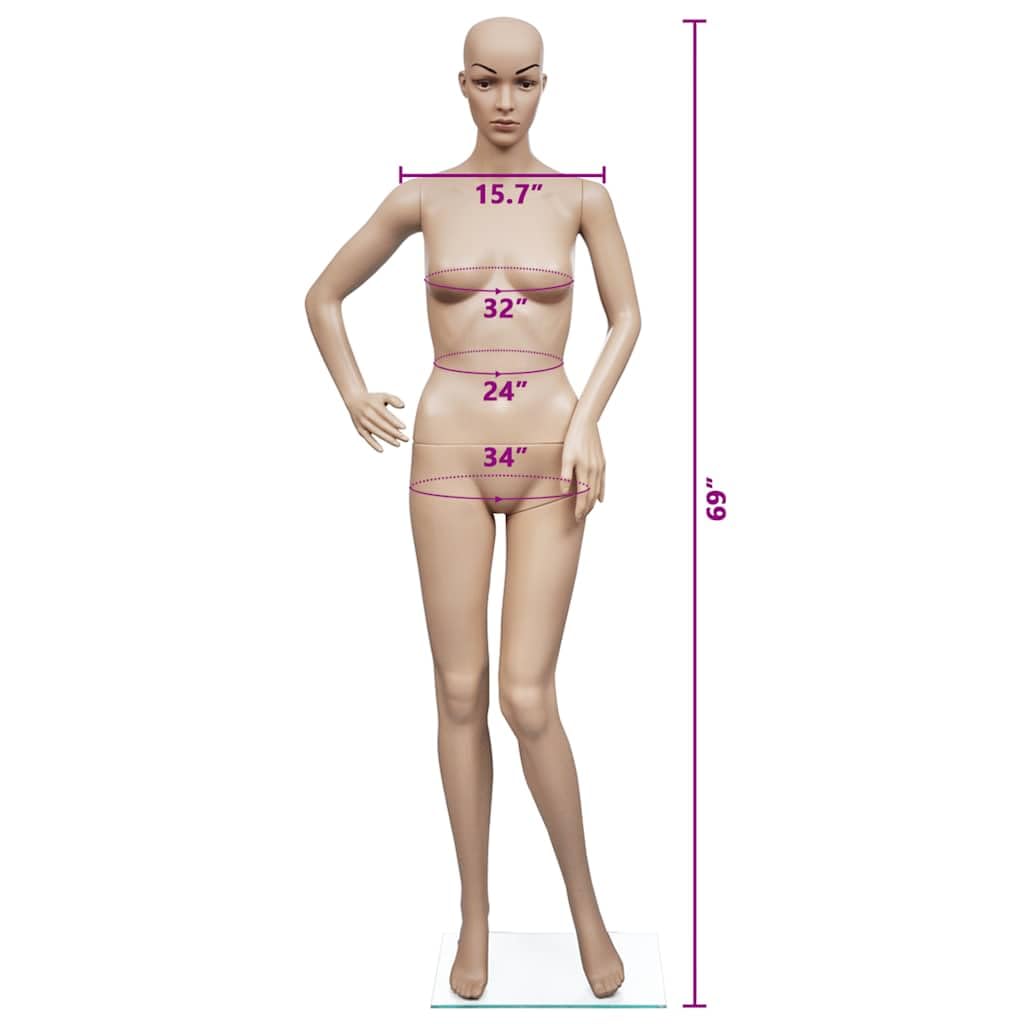 vidaXL Manichino Donna B a corpo intero
