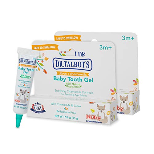 Image of Dr. Talbot's Baby Tooth Gel for Sore Gums, Naturally Inspired, 2 Pack, 1.06 Oz, benzocaine Free, Belladonna Free