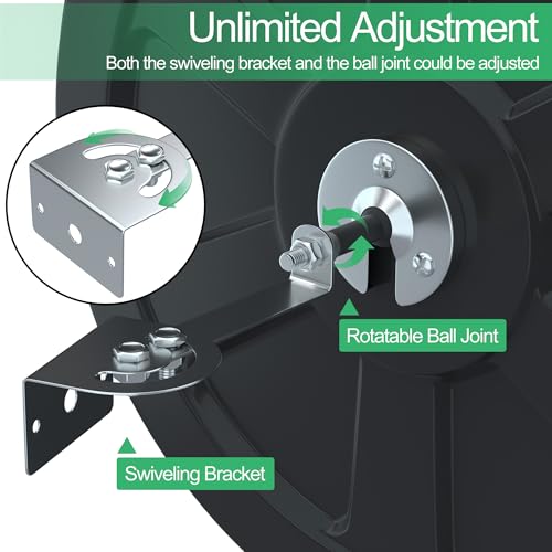 RELIANCER Espelho de segurança convexo de 45,7 cm Espelho de segurança curvado Espelho de trânsito a