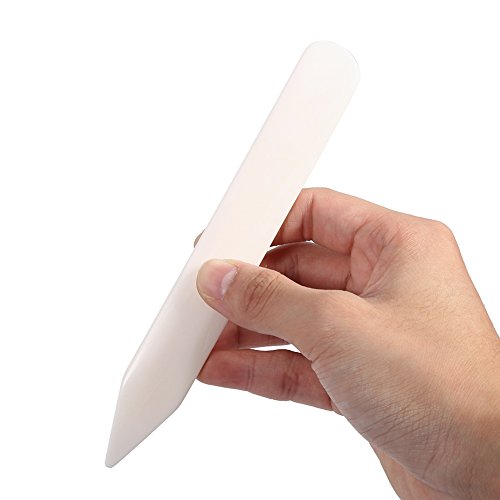Herramienta de Hueso, Herramienta de Carpeta de Hueso Natural para Marcar Bordes Plegables y Pulidos de Artesanía de Cuero