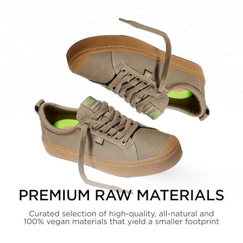 OCA Low Canvas Sneakers, Comfortable Shoes for Women, Lightweight & Sustainable, Versatile Casual Footwear with 100% Vegan Insoles, Rubber3