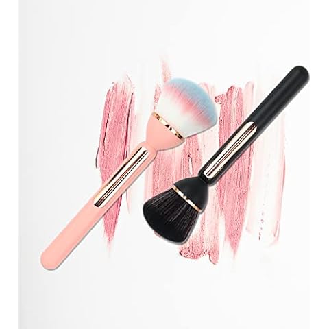 2Pcs Blush Brushes Travel Sized Powder Brush Pink Black Fixed Makeup Makeup Brush Cover