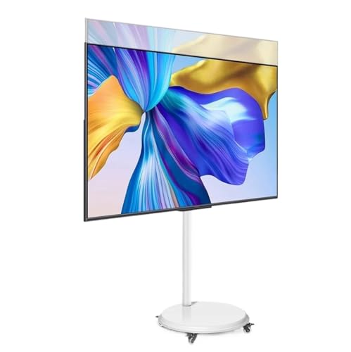 Support TV mobile à roulettes orientable pour écran plat 24 à 43 pouces
