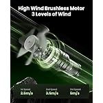 Gaiatop Portable Camping Fan with LED Lantern, Power Display 360° Head Rotation, Hanging Hook for Tent, 3 Speed Quiet Rechargeable, 4000mAh Battery Operated USB Fans for Indoor Outdoor Travel Black - Image 3