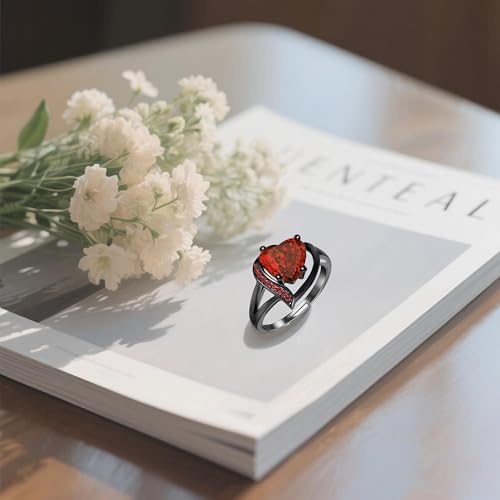 Heart Engagement Ring, Promise Eternity Ring for Women, Radiant Cut Cubic Zirconia CZ Wedding Promise Rings Jewelry Gift,Friendship Promise Fashion Jewelry Valentine3