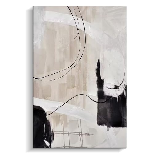 Creoate Abstract Canvas Wall Art, Hand Painted Textured Painting for