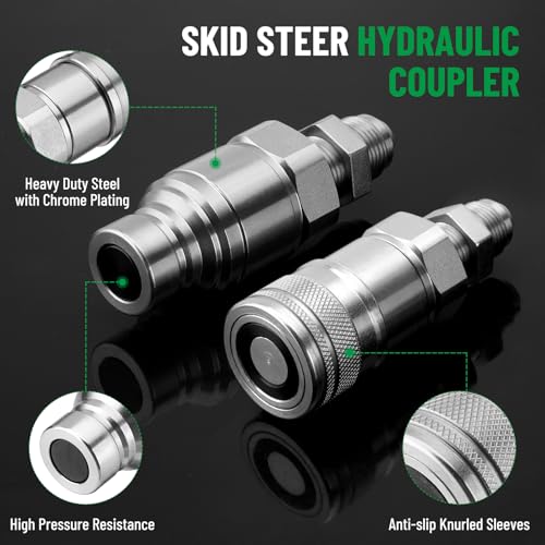 Image of 1 /2 inch Flat Face ISO 16028 Hydraulic Couplers, 1 /2 inch (#8) JIC Thread