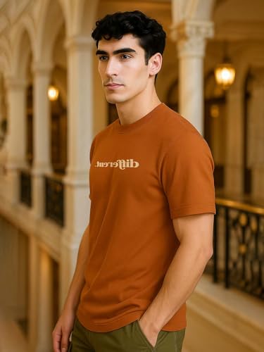 Image of Nobero 100% Cotton T Shirts for Men Stylish | Regular Fit | Graphic Printed T Shirts for Men 180 GSM Combed Cotton | Round Neck Half Sleeve