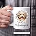 BigTees Personalized Havanese Lovers White Coffee Cups, Havanese Ceramic Mug Gift for Dad Mom Pet Owner, Customized Dog Peeking Accent Mug, Dog Breaking Through Wall Cup 11oz 15oz, Pet Porcelain Mugs