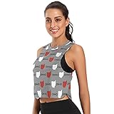 Oh-Io State Athletic Crop Tank Top for Women's, Sleeveless Workout Tank Tops Yoga Gym Shirt