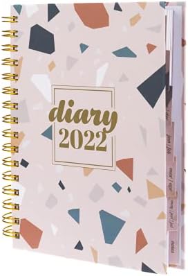 Collins Scandi A5 Day to Page 2022 Diary - Terrazo Pink