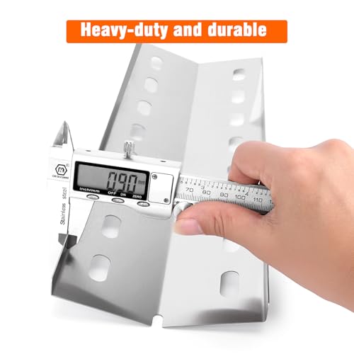 Uniflasy Edelstahl Brennerabdeckung 36,5 x 12 cm für Gasgrill – 3 Stück Aromaschienen Ersatzteile für Enders Chicago 3, Boston Pro 3K, Tepro 3561, Barbecook Brahma 4.0 Grill Zubehör