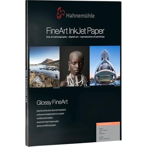 Hahnemuhle 300gsm FineArt Baryta Satin Photo Paper, 17x22", 0.37mm Thickness, 25 Sheets Cover