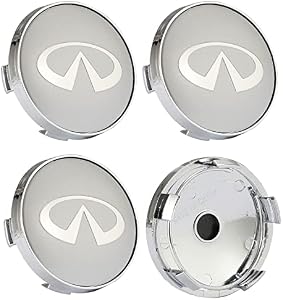 Fit Infiniti Wheel Center Caps - 4pcs 60mm/2.35'' Wheel Center Hub Caps Hubcap Covers Compatible with Infinity (Silver)