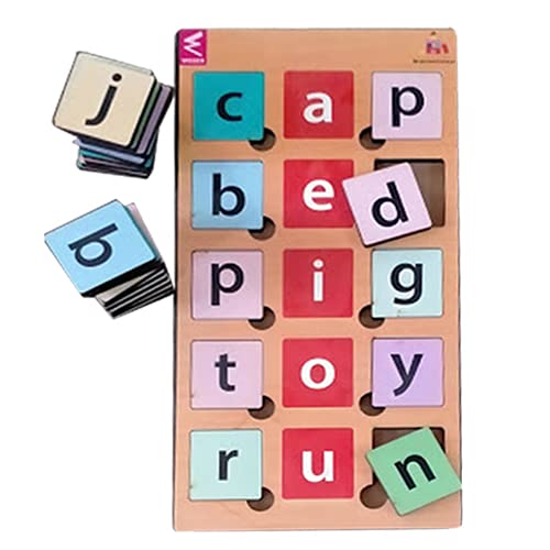 WISSEN Consonant Vowel Consonant Word Making Game | Early Learning Board for Kids Age 2-3 Years Above-image-10
