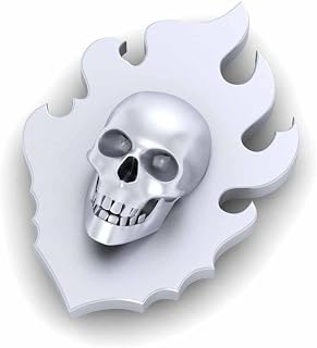 Fire Skull Lapel Pin Skull Pin Jewelry Gothic Wedding Suit Accessories Solid 925 Sterling Silver