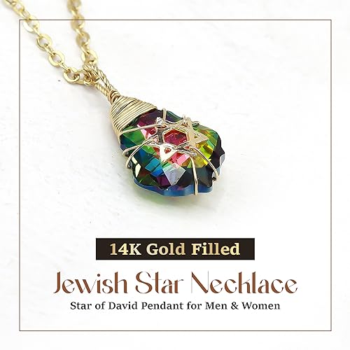 Star of David Necklace for Women and Men - 14K Gold Filled Jewish Star Necklace -Israel Necklace2