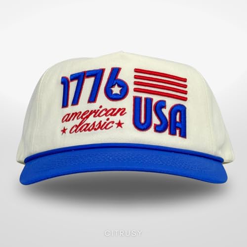 Image of Vintage Low Profile Unstructured Hat | Cotton Flat Bill Snapback Rope Hat | Men & Women's Hiking Fishing Running Golfing Hat