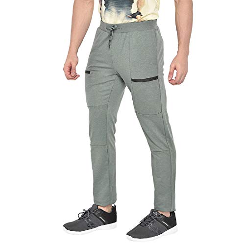 Image of BEEVEE Mens Olive Stretch Elasticated Knits Trackpant with Drawstring.