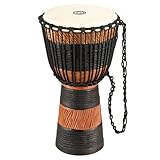 Meinl Percussion Earth Rhythm Djembe - Mittelgroße Handtrommel - Inklusive Tasche - Durchmesser 10 Zoll - Mahagoni, Mehrfarbig (ADJ3-M+BAG)