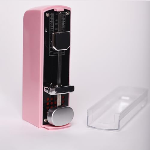 Mechanical Metronome Portable Mini Metronome for Piano Guitar Violin Ukulele Chinese Zither Tempo Tracking Home Practice Tool (Pink)