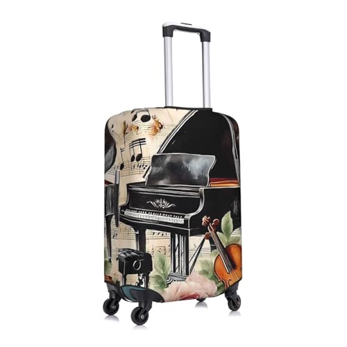 Butterfly And Cello Elastic Travel Luggage Cover, Washable Spandex Suitcase Protector, Anti-Scratch Fits 18-32 Inch3