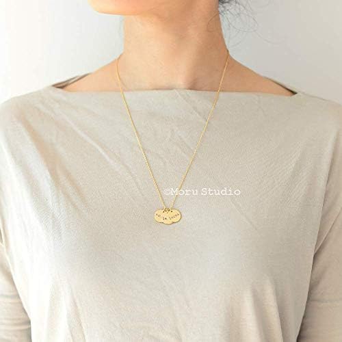 Custom Name Disk Necklace  Mommy Necklace with Kids & Baby Name  Custom Engraved Letters  Personalised Name  Initial Disc Necklace  Mom & Grandma Gift  Mom & Daughter 182