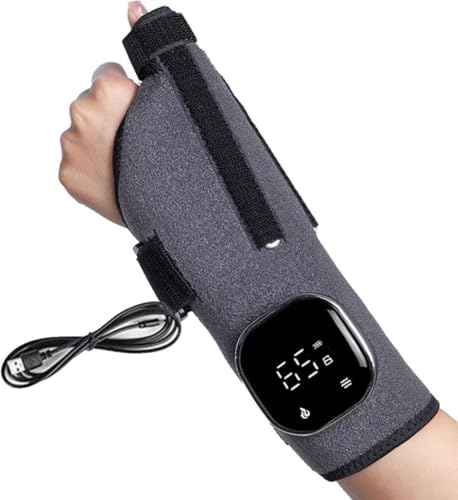 OGXN 手首サポーター 温感 加熱パッド ハンドケア用品 電熱 炎対恒温 振動 5 階段 3000mAh usb 充電式 近赤外線 EMS 加圧 温熱 腱鞘策 手根管症候群緩和 手首疲れ軽減 ギフト プレゼント 父の日 母の日 在宅勤務用 テレワーク用
