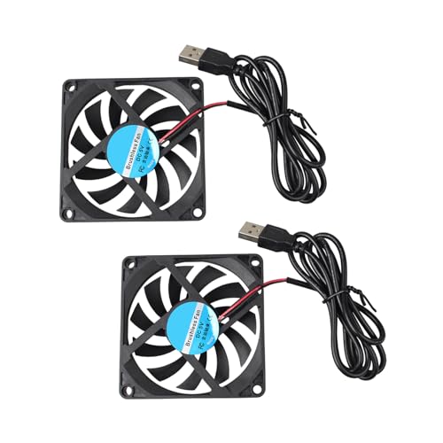 Jopto 2 piezas ventiladores de refrigeración