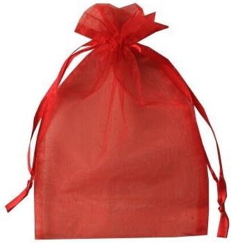 Inca JewelleryLarge Red Organza Favour Bags - 12pk