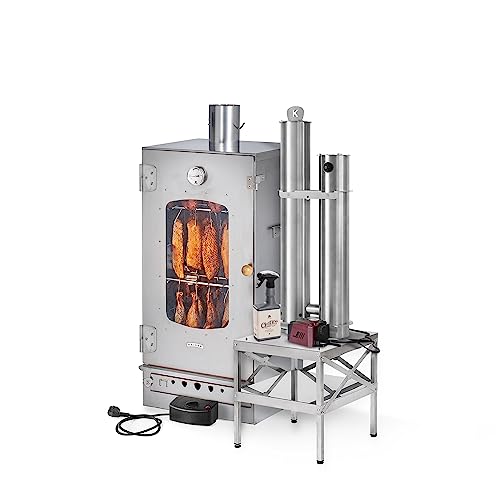 Produktfoto von KAISER COMPANY SMOKEMEISTER '80' Hochwertiger Elektrischer Räucherofen aus Edelstahl I Tragbarer Smoker 86 cm I Ideal&hellip;