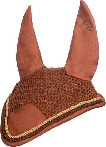 Bonnet anti mouches HKM Essentials cuivre pour vos randonnées estivales et balades à cheval