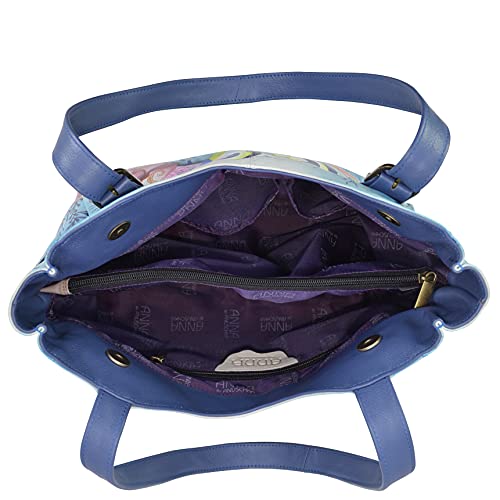 Anna by Anuschka Women's Genuine Leather Shoulder Bag - Hand Painted Original Artwork Exterior3