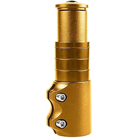 AMYIPO Bicycle Fork Stem Extender Bicycle Handlebar Neck Extender Aluminium Alloy Stem Riser Suitable for Mountain Bike, Road Bike (Gold) Cover