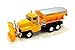 6" Sunny Yellow Diecast Snow Plow Salt Truck with Pull Back and Go Action