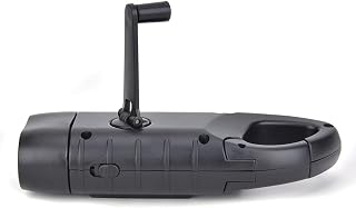 Heayzoki Lanterna de manivela de emergência portátil e resistente, lanterna de sobrevivência portátil e resistente, lanterna de LED portátil para EDC e escalada de acampamento ao ar livre