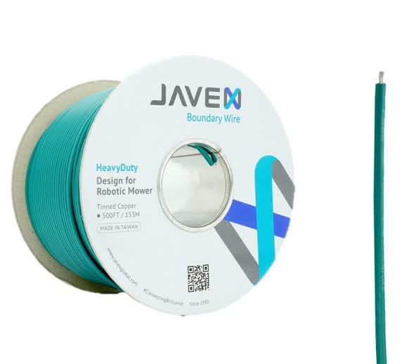 JAVEXRobotic Mower Boundary Wire- Heavy Duty Universal for Husqvarvna and Other Lawn Auto-Mower Brands Installation Kit [3.4mm, 24x0.25TC] Green, 153M/500FT