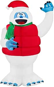 Amazon.com: 6ft Waving Bumble in Red Vest Christmas Inflatable by Gemmy ...