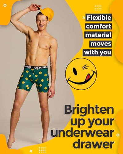 JOE BOXER Licky Dots Athletic Boxer Briefs for Men Pack of 4, Performance Mesh Mens Underwear Boxer Briefs4