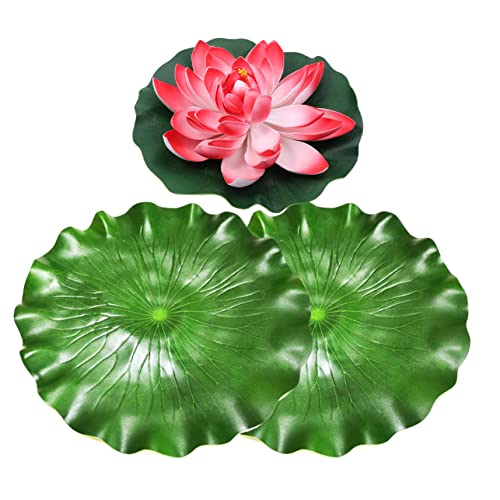 OFFSCH 3piezas Accesorios De Flor De Simulada Decoración Flotante para Piscina De Plantas De Estanque De Simulación Artificial para Jardín