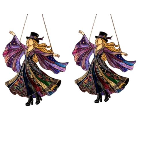 Handmade Style Stained Resin Spinner Wind Hanging Suncatcher for Porch 3D Kinetic Rotating Ornament Beautifully Crafted Frame Smooth Spinning for Indoor Home Decor Lovers