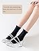 bropapa Women's Ruffle Socks,Patterned Ankle Casual Knit Fashion Dress Crew Sock, Cute Lettuce Frilly Socks for Girls 6 Pack