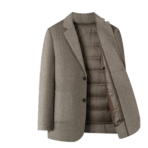 Blazer en laine double face homme doublure duvet épaisse amovible